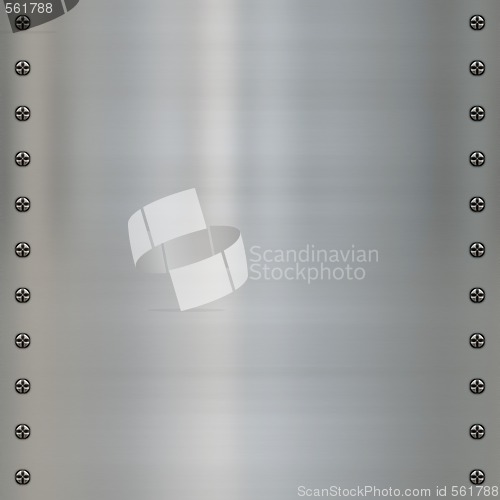 Image of metal panel with screws