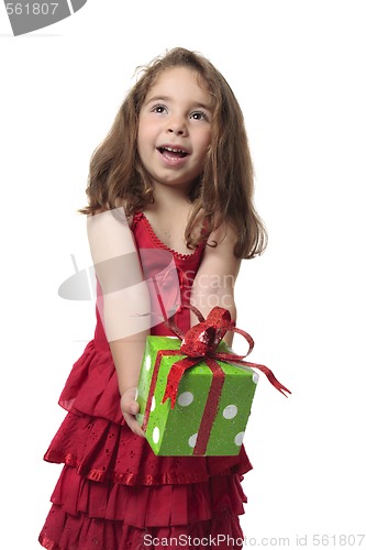 Image of Girl holding gift