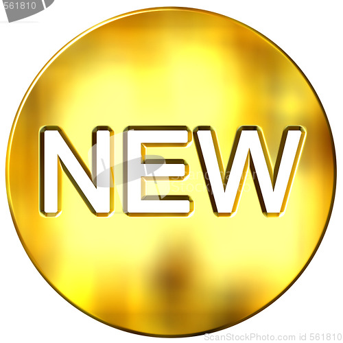 Image of 3d golden new badge