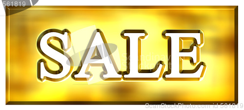 Image of 3d Golden Sale Tag