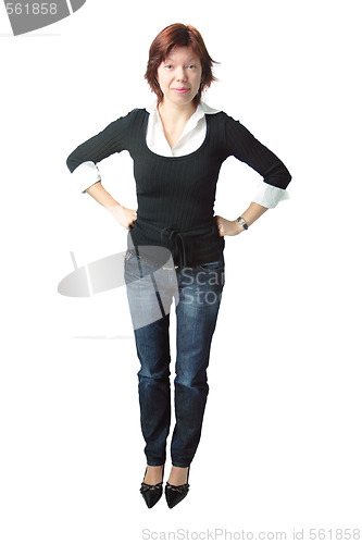 Image of Isolated business woman