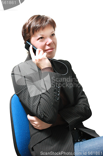 Image of Woman talking on phone