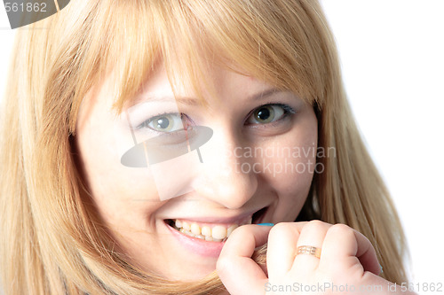 Image of Young woman closeup