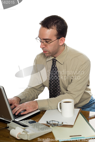 Image of Office Worker Typing