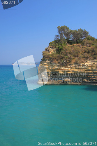 Image of Canal d'amour on corfu island Greece