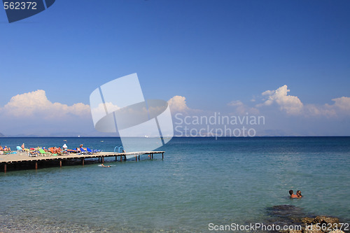 Image of Dasia beach on Corfu island Greece