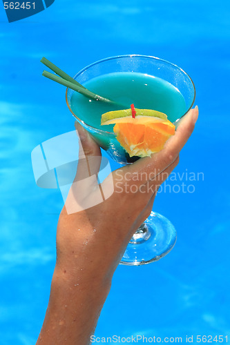Image of Fresh cocktail by the pool