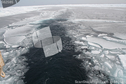 Image of open ice by ship