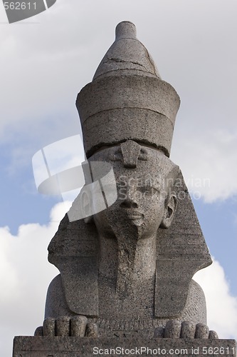 Image of The stone sculpture of the sphinx