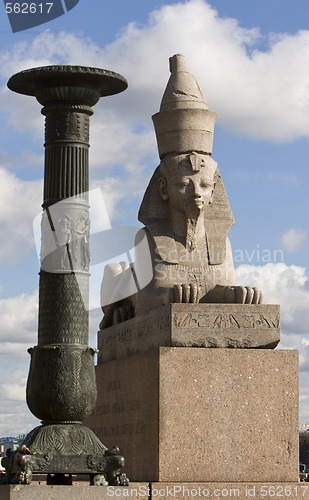 Image of The stone sculpture of the sphinx