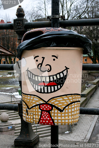 Image of Happy Trash Bin