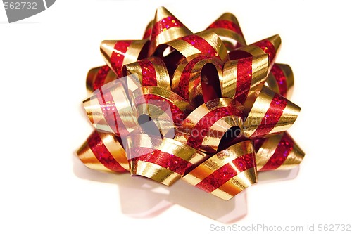 Image of red and gold bow