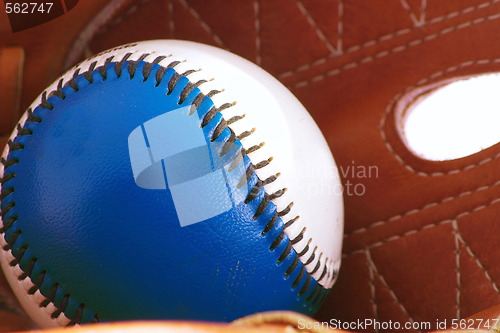 Image of baseball closeup