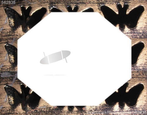 Image of butterfly cut out frame