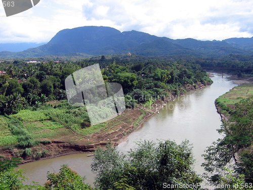 Image of Quiet flows the Mekong. Luang Prabang. Laos