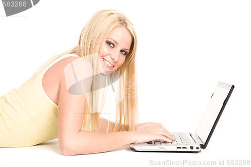 Image of Young student with laptop