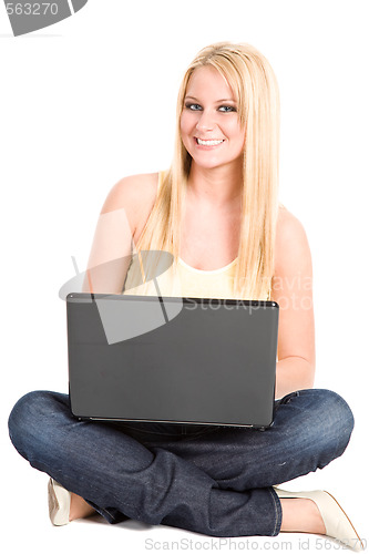Image of Young student with laptop
