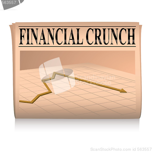 Image of newspaper pink financial graph