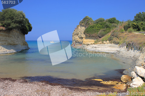 Image of Canal d'amour on corfu island Greece