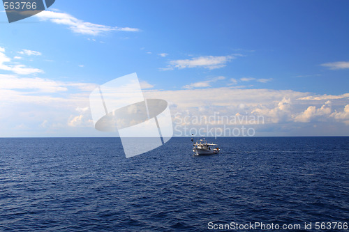 Image of Fishing boat on the Ionian island of Lefkas Greece