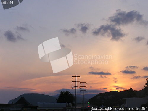 Image of Sunset in mountains