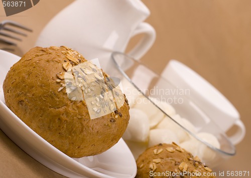 Image of bread and mozzarella