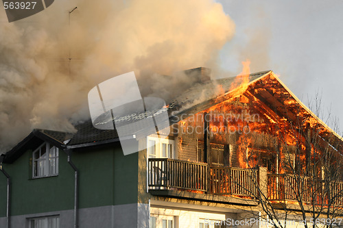 Image of House on fire