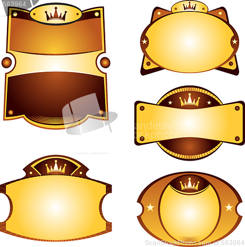 Image of Gold labels set