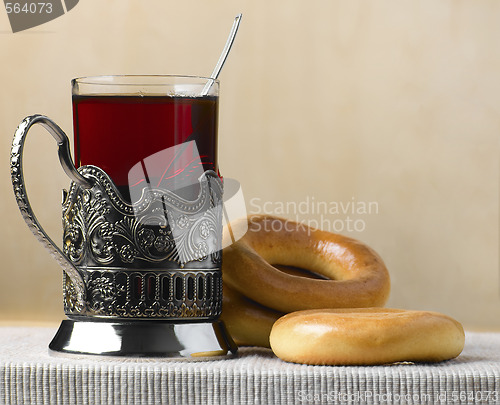 Image of Tea and bread-rings