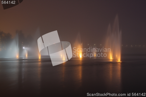 Image of Fountains in the night