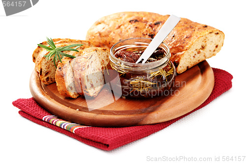 Image of bread with dry tomatoes