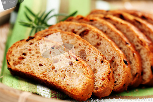 Image of bread with dry tomatoes