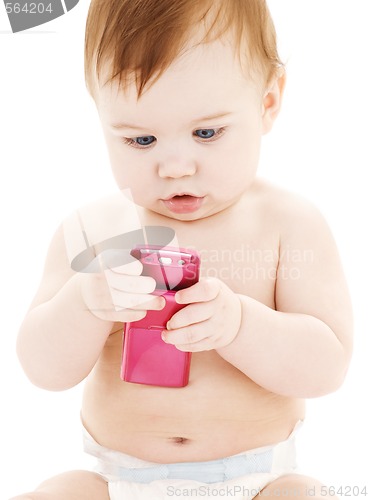 Image of baby with cell phone