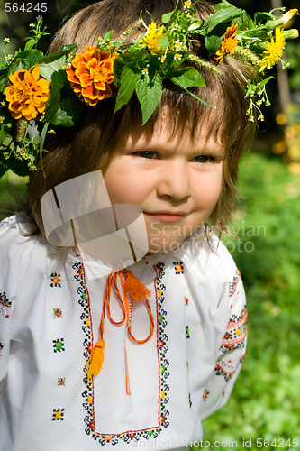 Image of Pretty Ukrainian girl focused look  