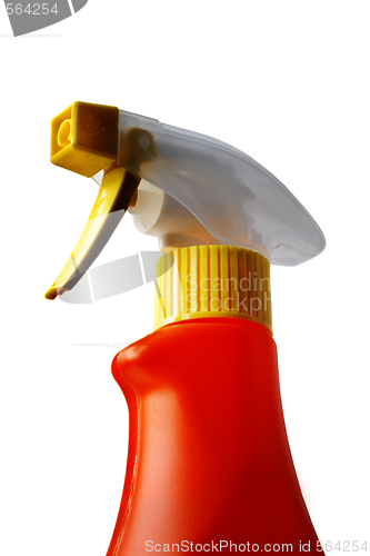 Image of Close up of hand and spray bottle