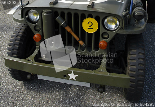 Image of Front of an old Jeep 