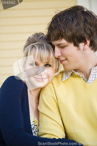 Image of Young caucasian couple in love