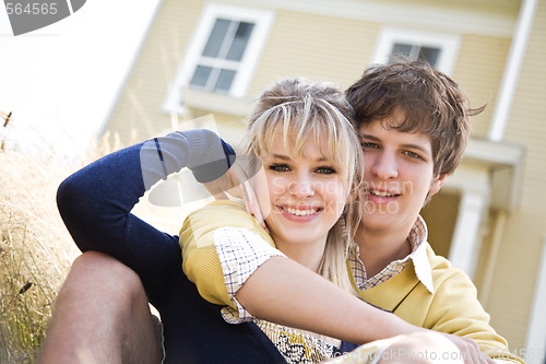 Image of Young caucasian couple in love