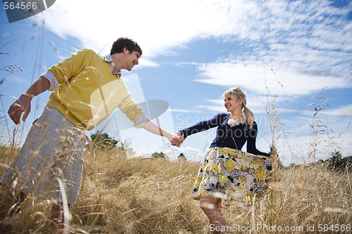 Image of Young caucasian couple in love