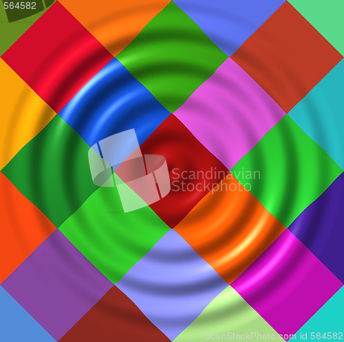 Image of Ripples on colorful diamonds