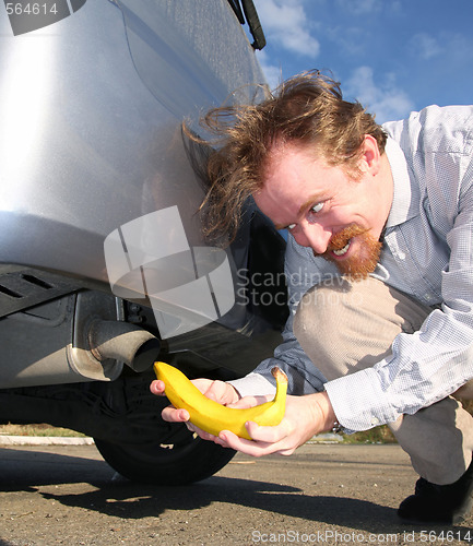 Image of banana and exhaust 