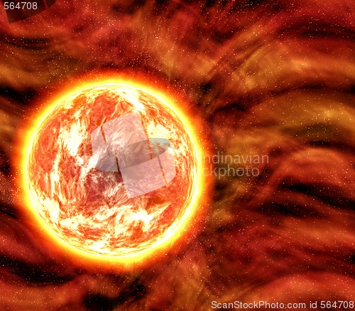 Image of sun or lava planet