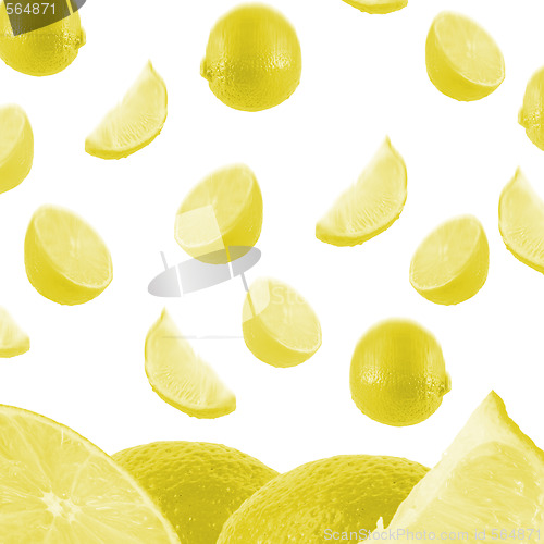 Image of Falling Lemon Background