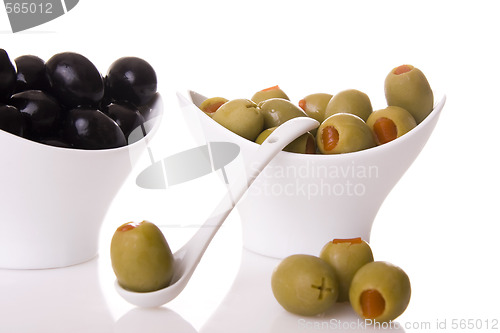 Image of Green and Black Olives