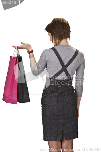 Image of Woman with shopping bags