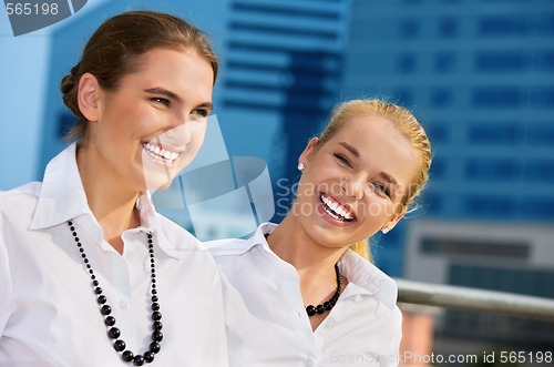 Image of happy businesswomen