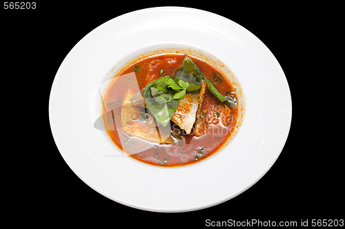 Image of Cooked fish in a plate.