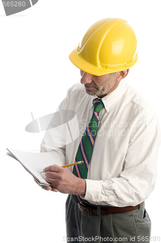 Image of contractor writing estimate project