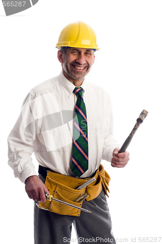 Image of contractor with tools