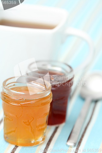 Image of cup of tea with confiture